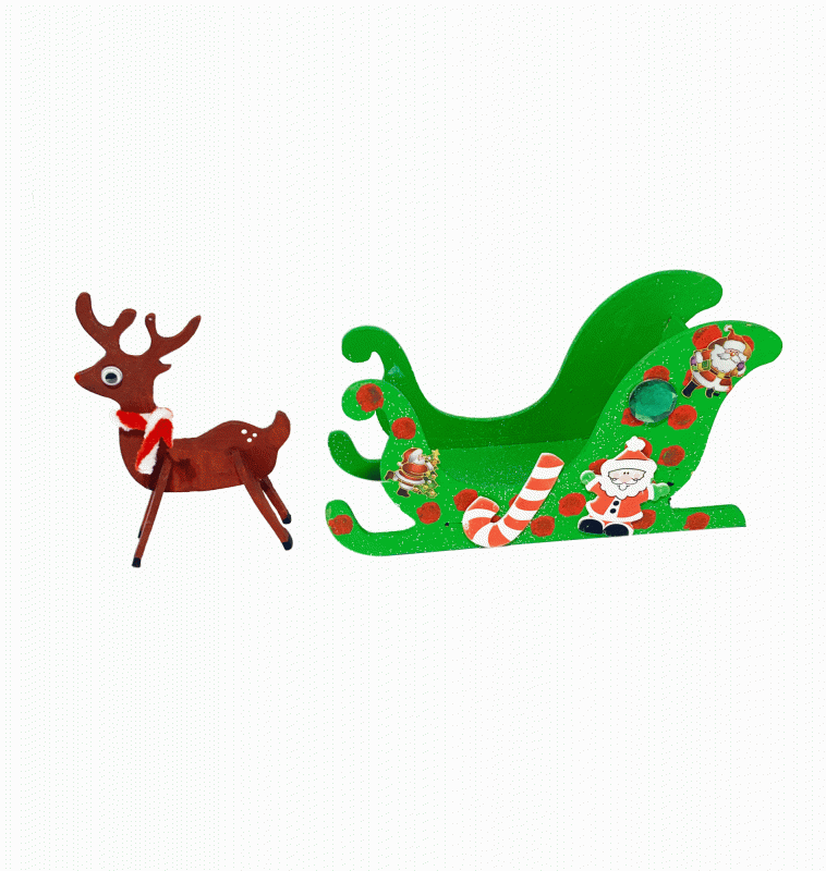 Wooden Sleigh and Reindeer Workshop